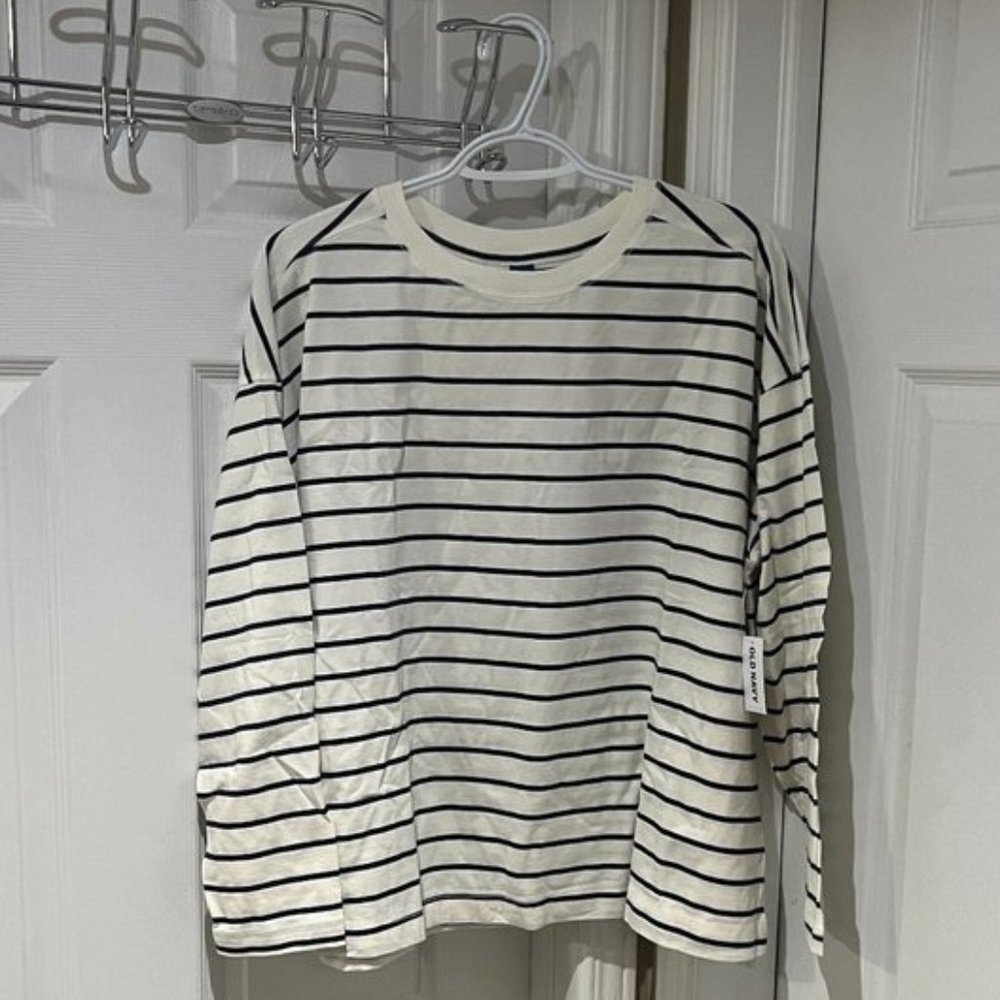 Sz XL Classic Loose Striped T-Shirt